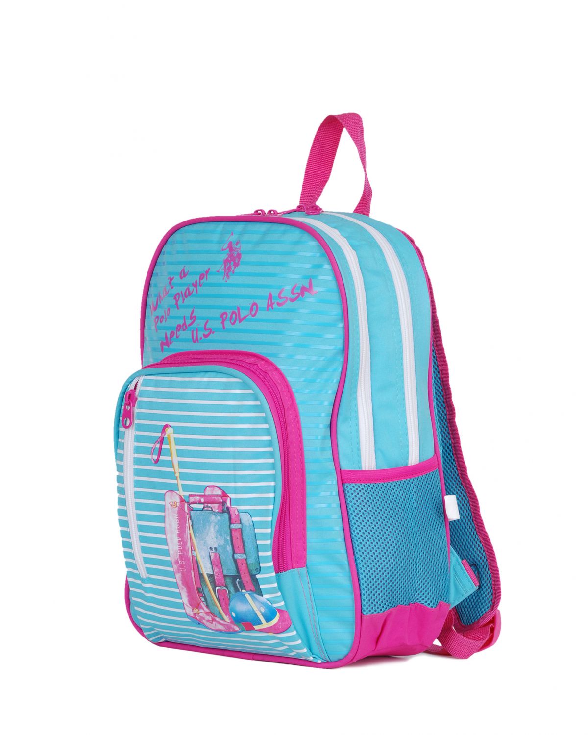 Products US POLO ASSN BACKPACK Baby blue and pink